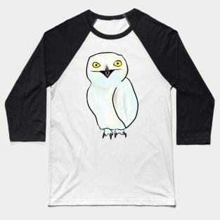 Happy Snowy Owl Baseball T-Shirt